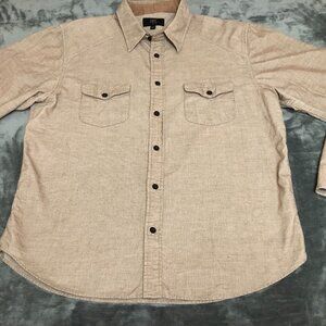 Frye Men’s 2XL Brown Corduroy Long Sleeve Button-Down Shirt – Classic Fit